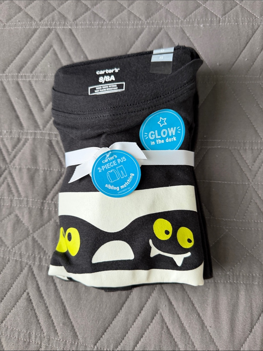 carter's Black Glow-in-the-Dark Monster 2-Piece Pajama Set